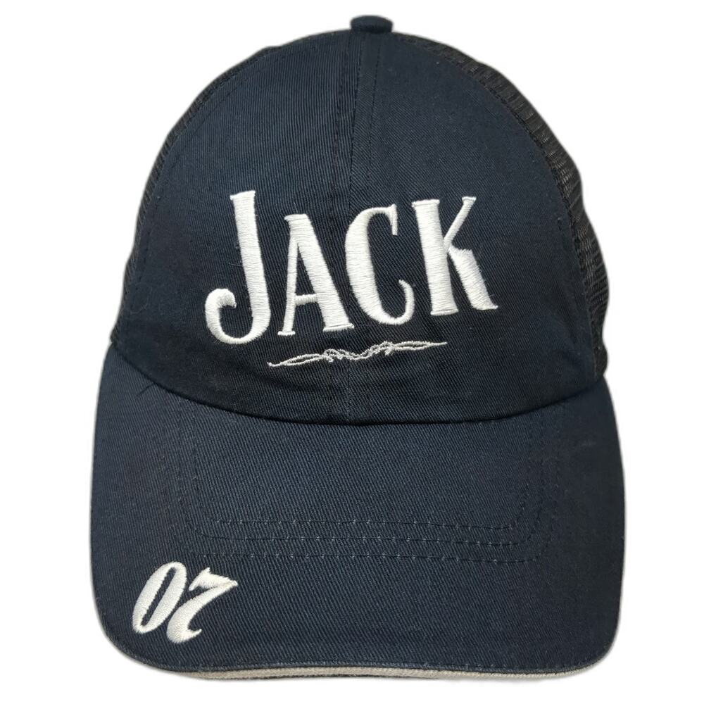 Jack Daniel's Baseball Cap Blue One Size Strapback Mesh 07 Whiskey Liquor Hat